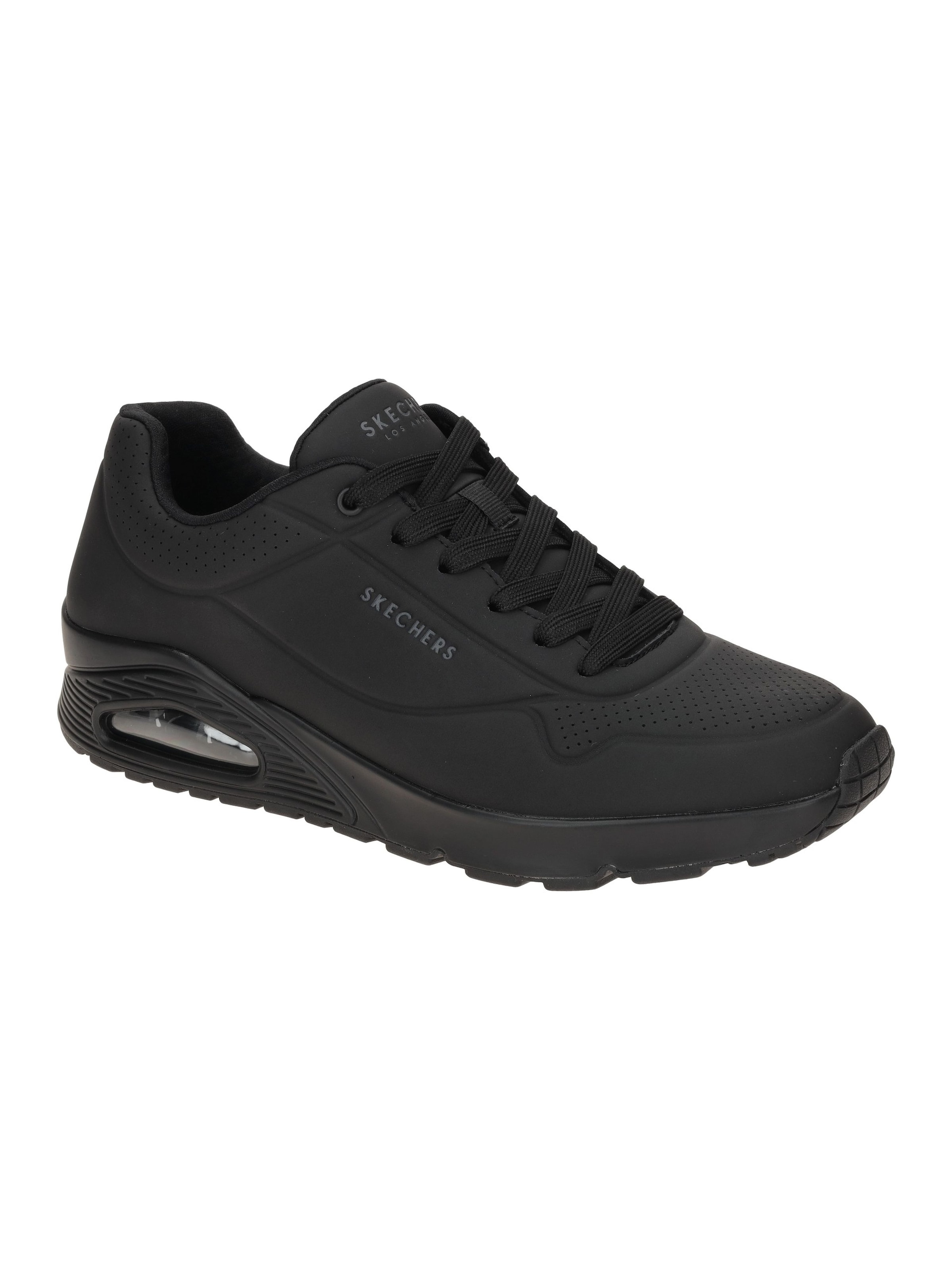 SKECHERS Schnürschuh 'Skechers Uno Schuhe schwarz uni Herren Sneakers 52458'‌‌‌‌‌‌‌‌‌ in Schwarz: Vorderseite