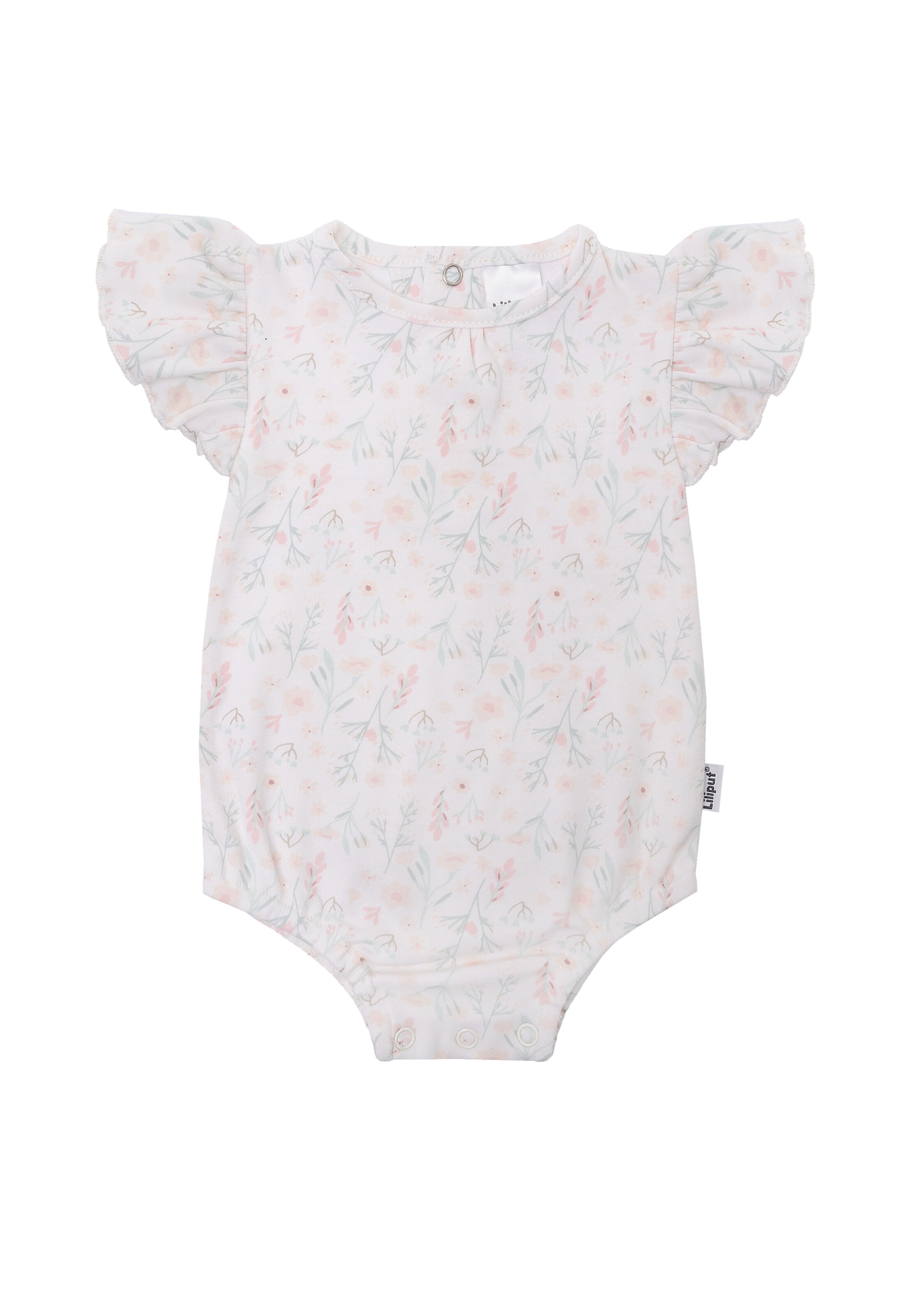 LILIPUT Romper/Bodysuit 'Blumen' in White: front
