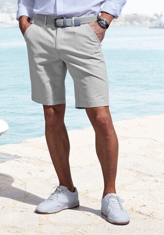 JOHN DEVIN Regular Chino Pants in Grey: front