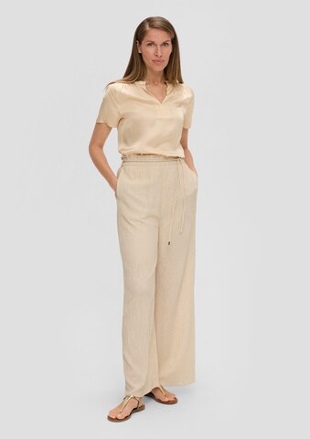 Wide Leg Pantalon s.Oliver BLACK LABEL en beige