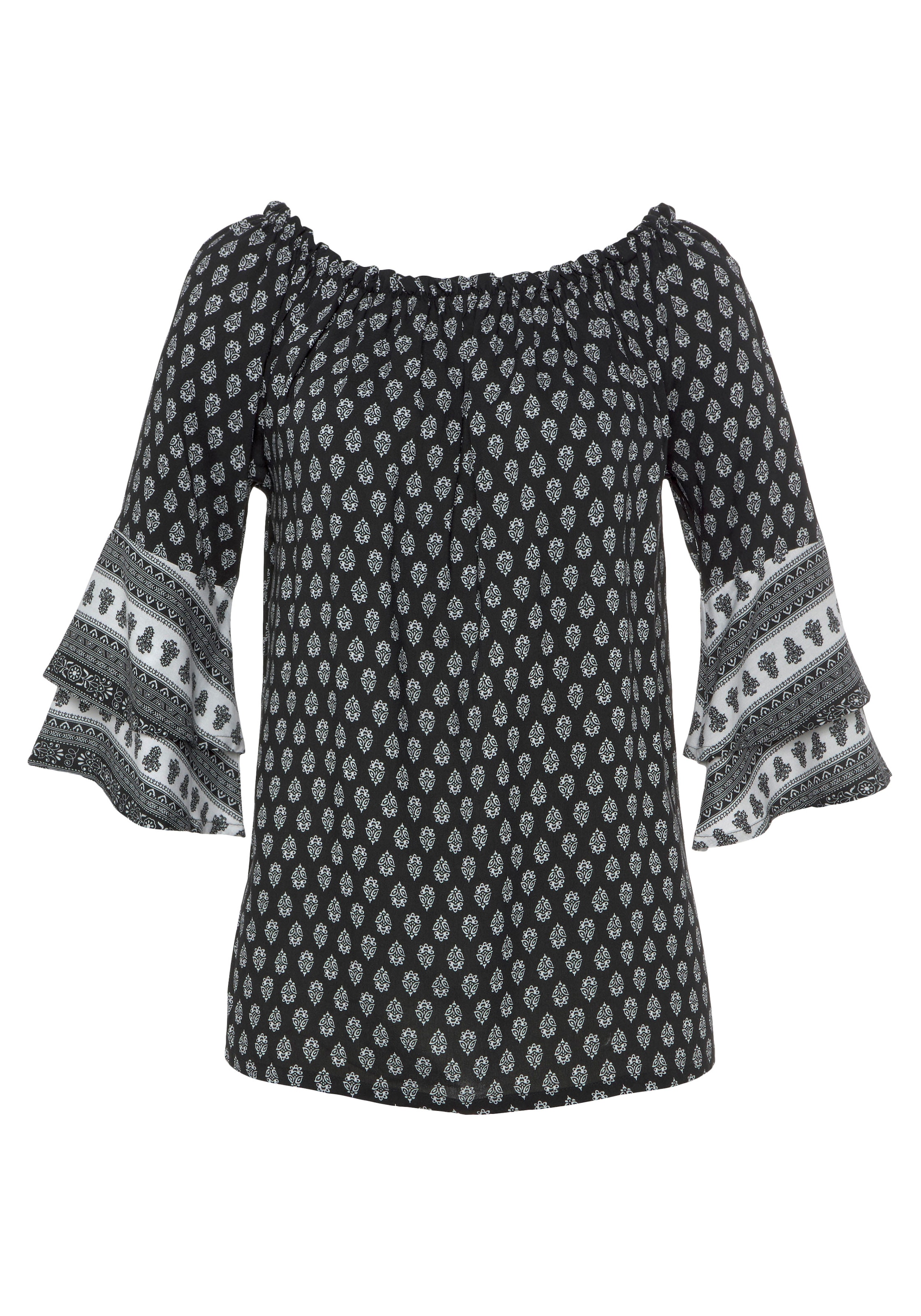 LASCANA Блузка в Черный