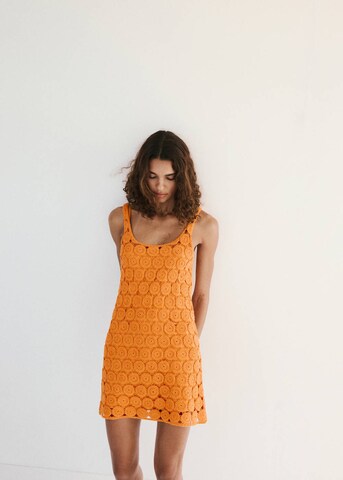 MANGO Dress in Orange: front