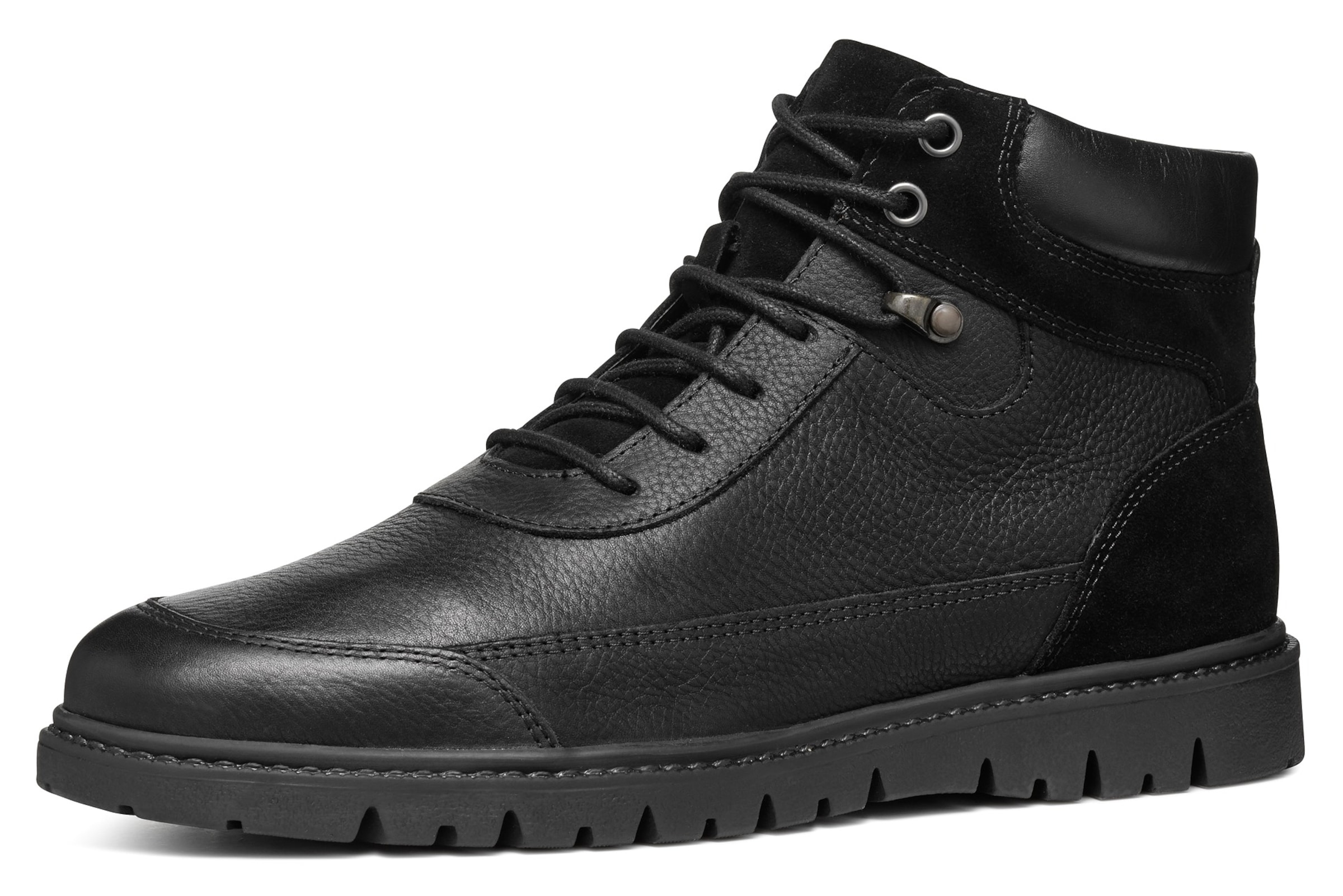GEOX Lace-Up Boots in Black: front
