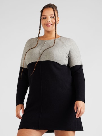 ONLY Carmakoma Knitted dress 'Laura' in Grey: front