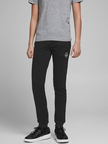 Effilé Pantalon 'Gordon' Jack & Jones Junior en noir : devant