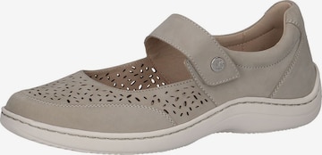 CAPRICE Ballet Flats with Strap in Grey: front