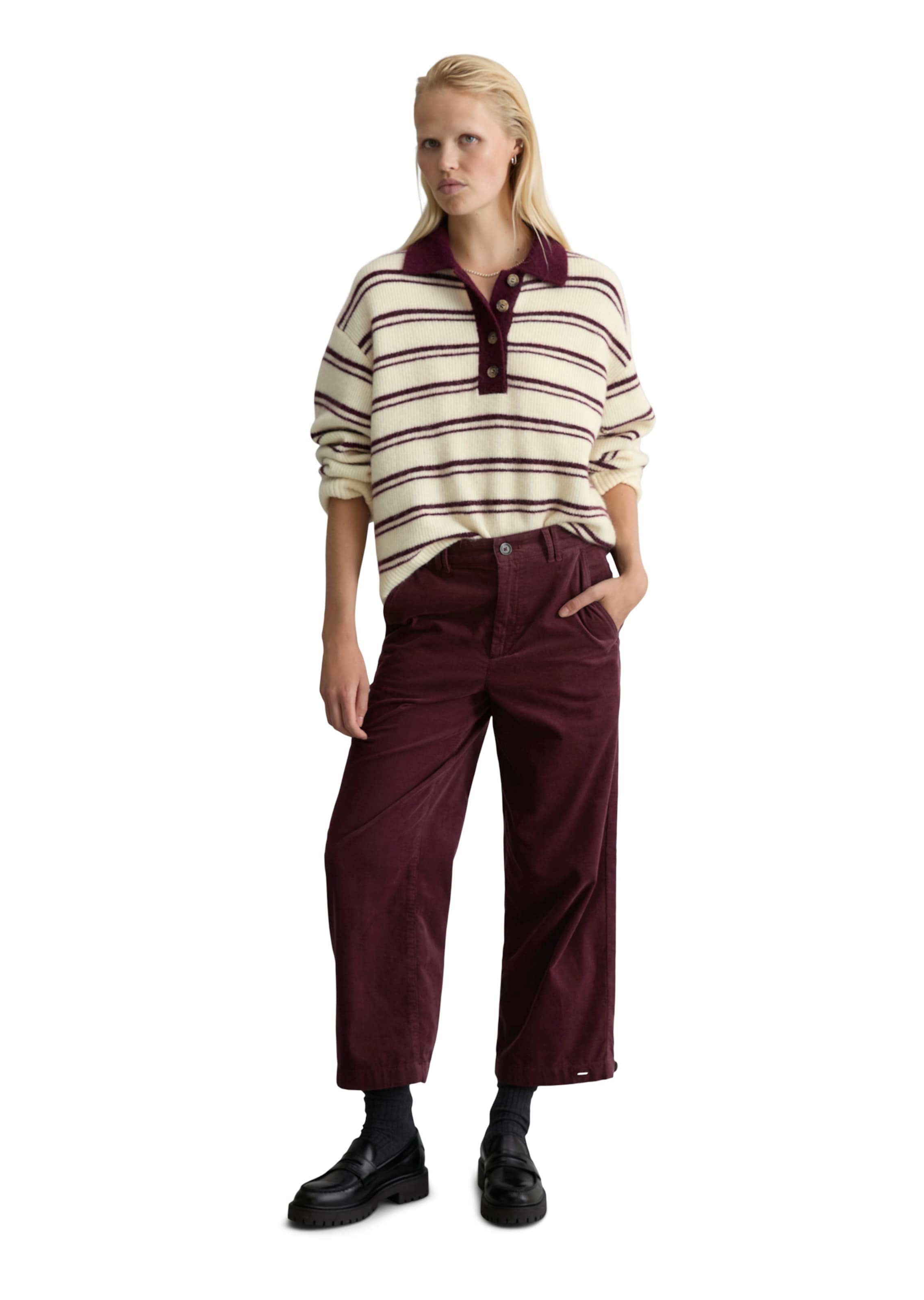 Loosefit Pantalon Marc O'Polo DENIM en rouge