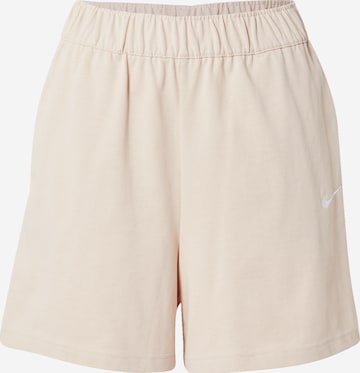 Nike Sportswear Trousers in Beige: front