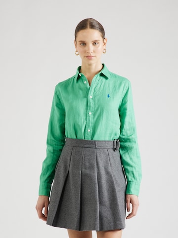 Polo Ralph Lauren Блуза в зелено: отпред