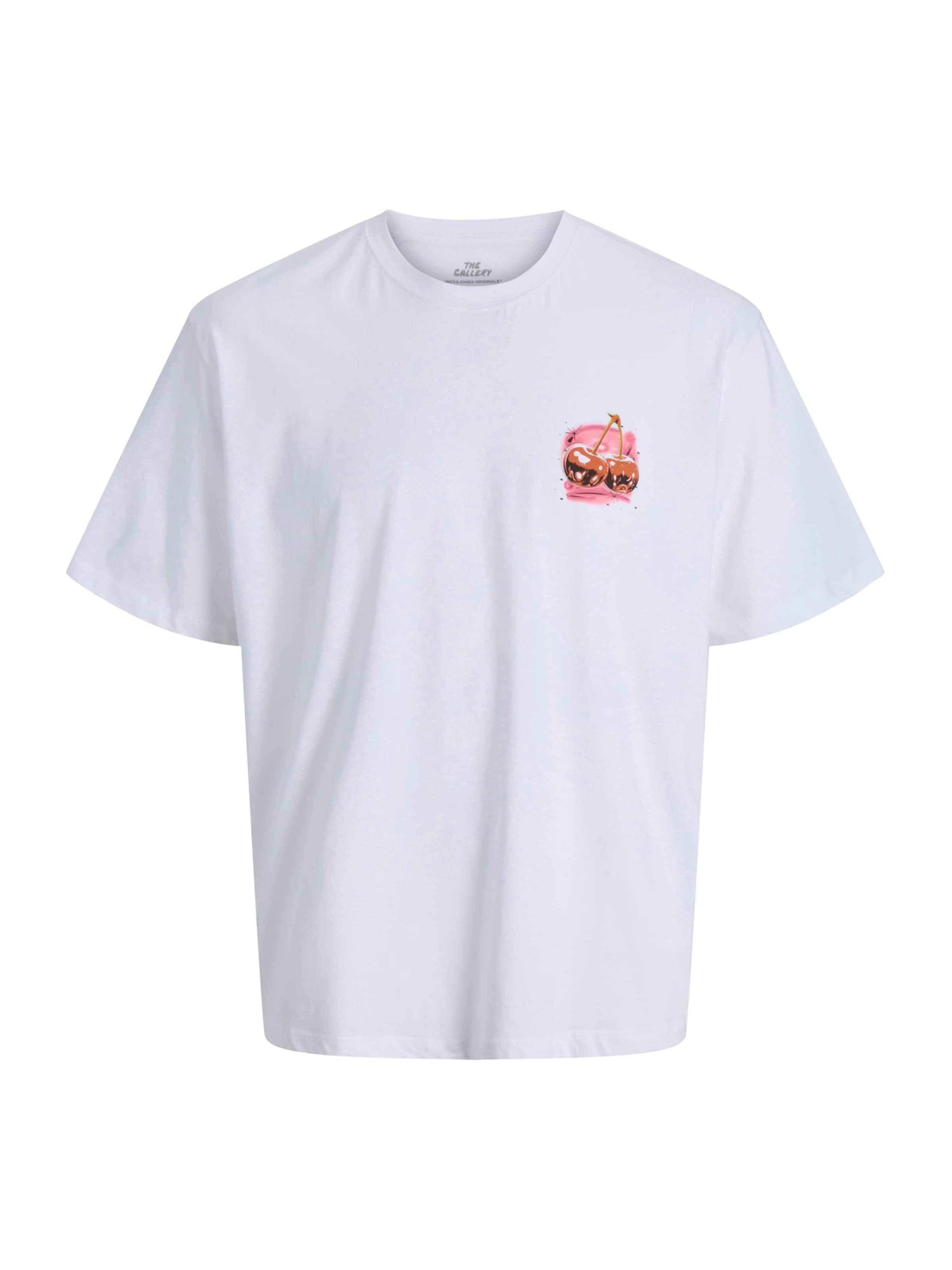 JACK & JONES Majica 'JORAIRBRUSH' | bela barva: sprednja stran