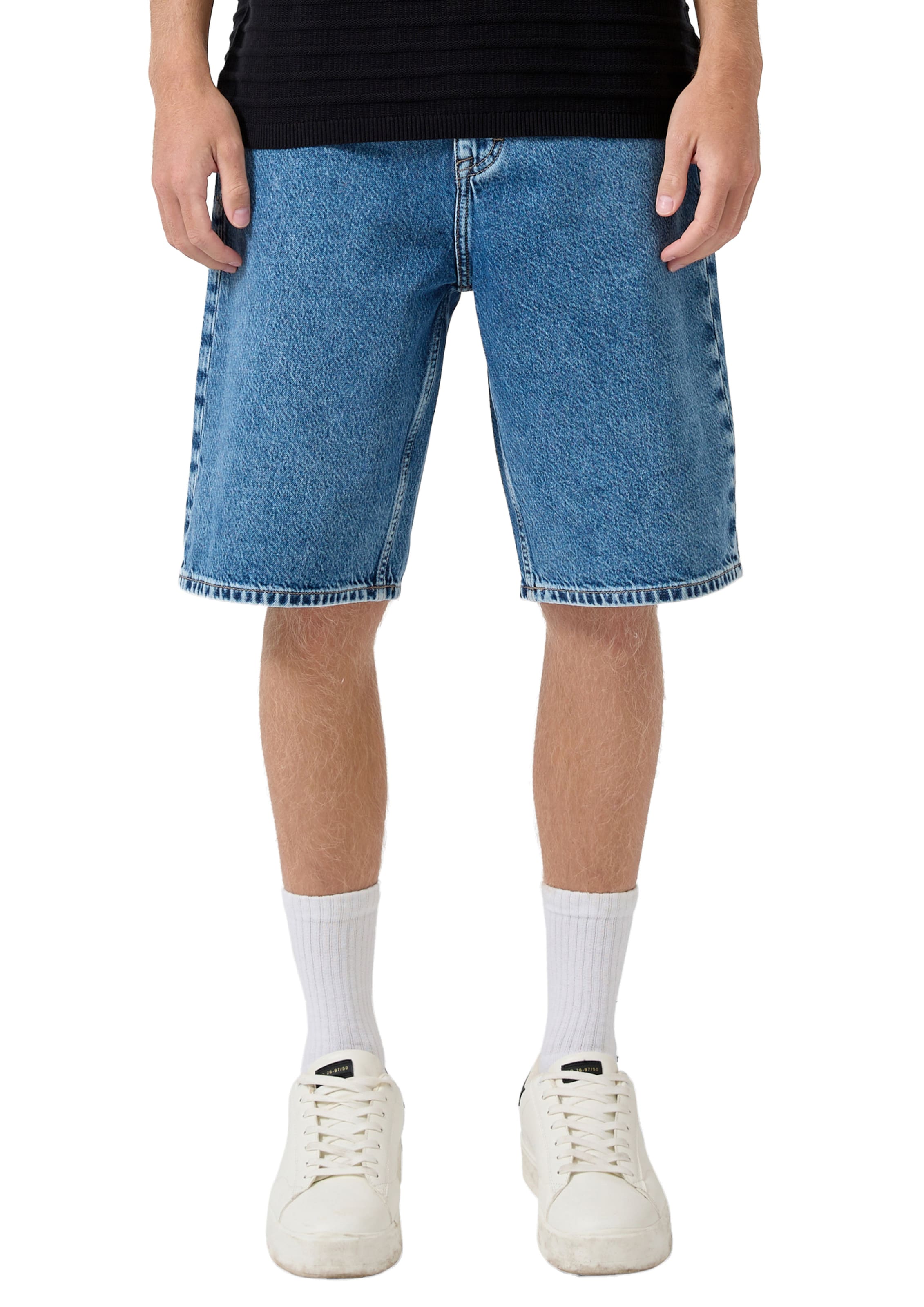 Regular Jean QS en bleu : devant