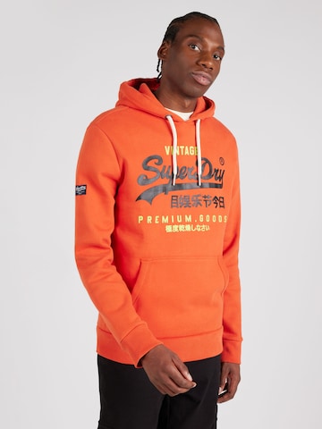 Superdry Sweatshirt in Oranje: voorkant