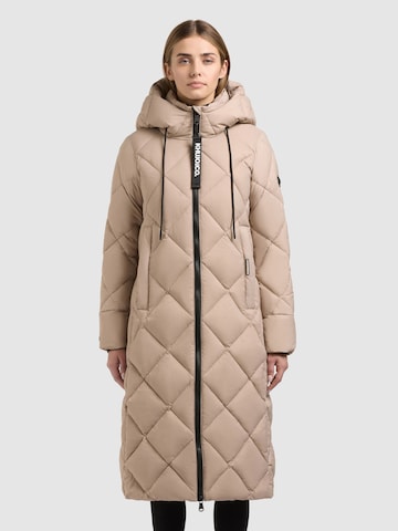 khujo Pitkä talvitakki 'Cilia2' värissä beige: etupuoli