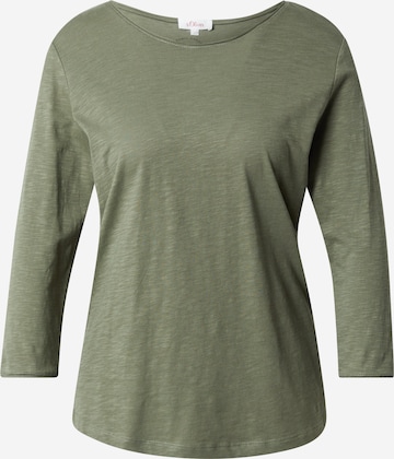 s.Oliver Shirt in Groen: voorkant