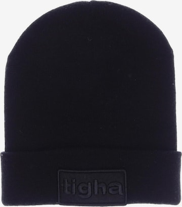 tigha Hat & Cap in One size in Black: front