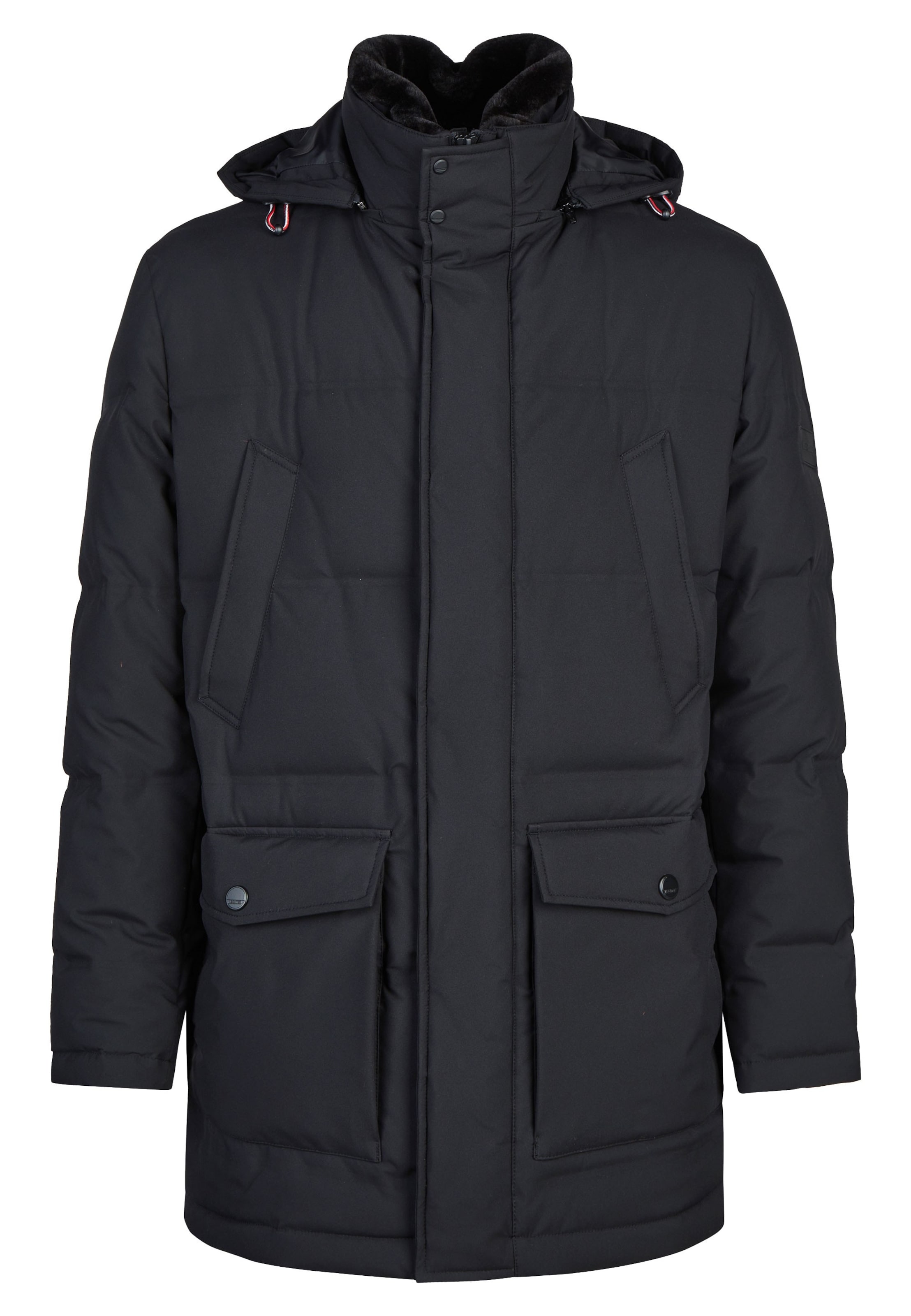 HECHTER PARIS Winter Parka 'Functional' in Black: front
