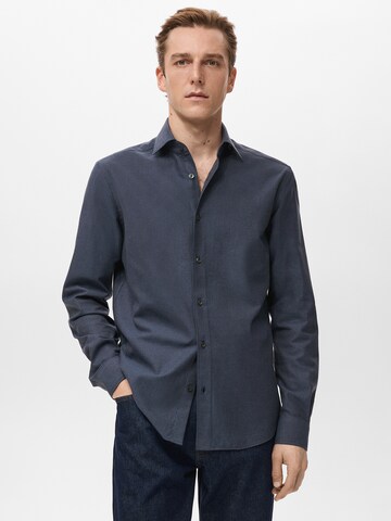 MANGO MAN Klasický střih Košile 'Ares' – modrá: přední strana