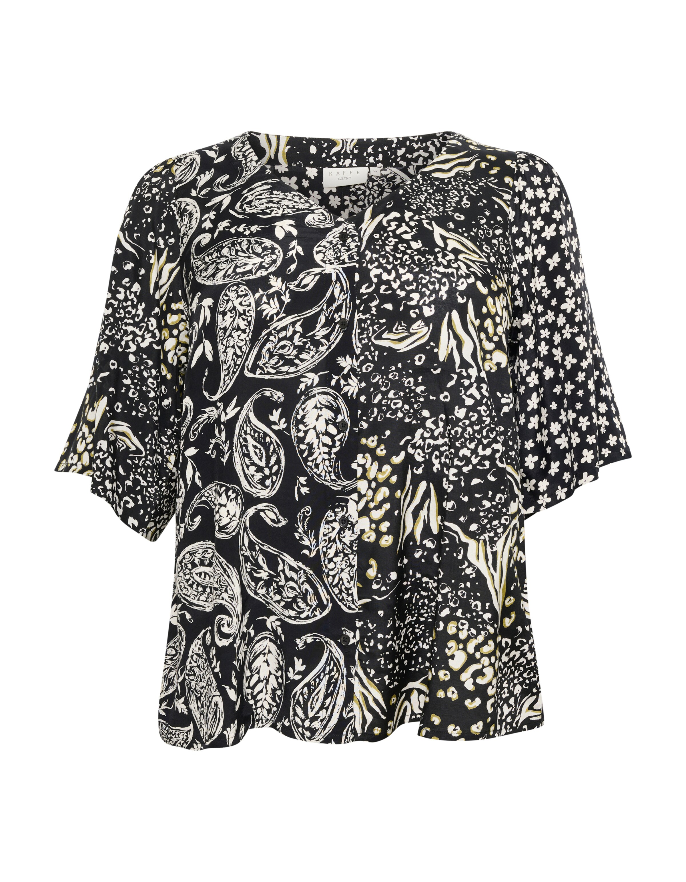 KAFFE CURVE - Blusa 'Lila' en negro: frente