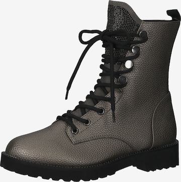 LA STRADA Lace-Up Ankle Boots in Grey: front