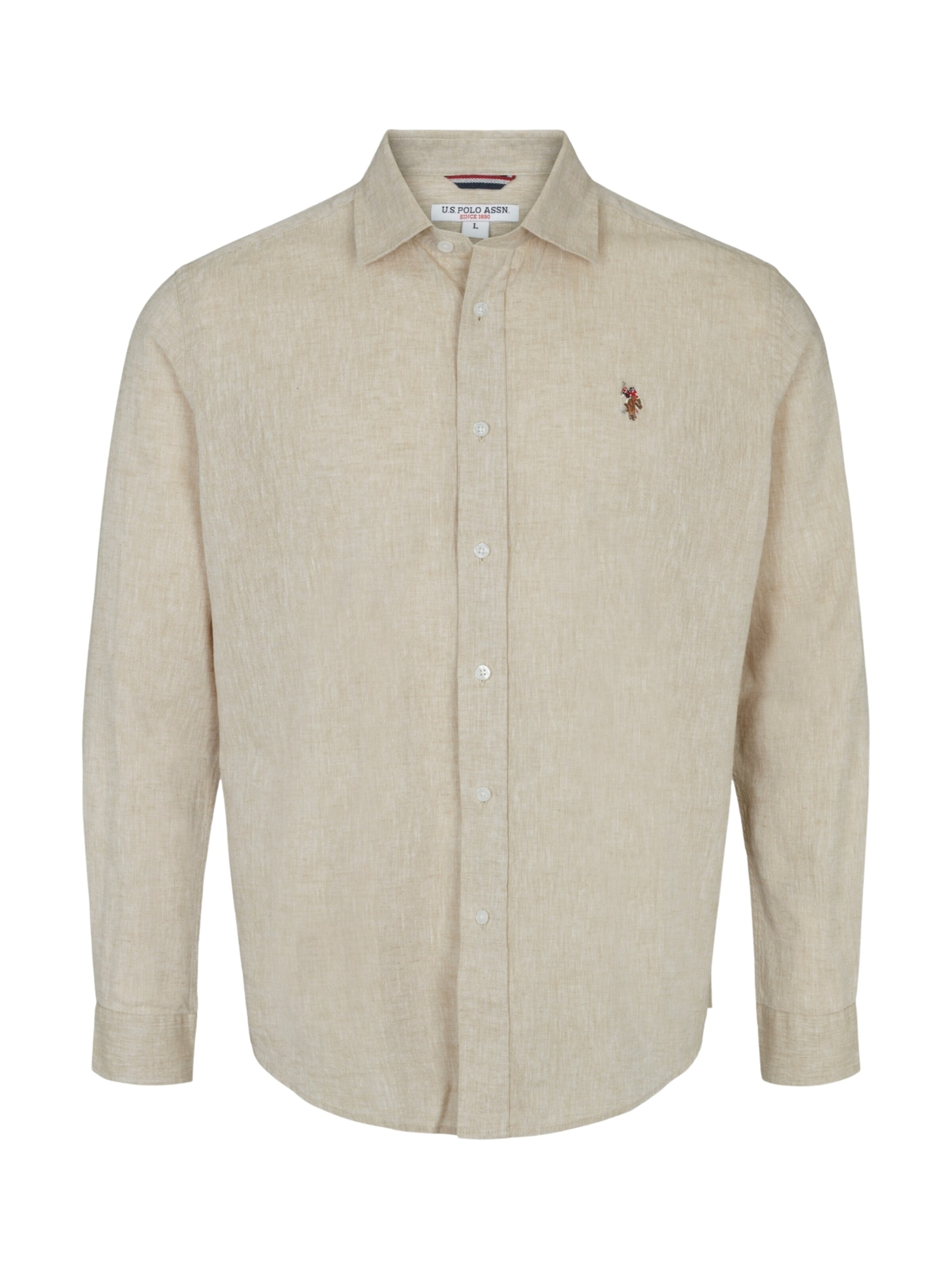 U.S. POLO ASSN. Skjorte 'Bolt' i beige: forside