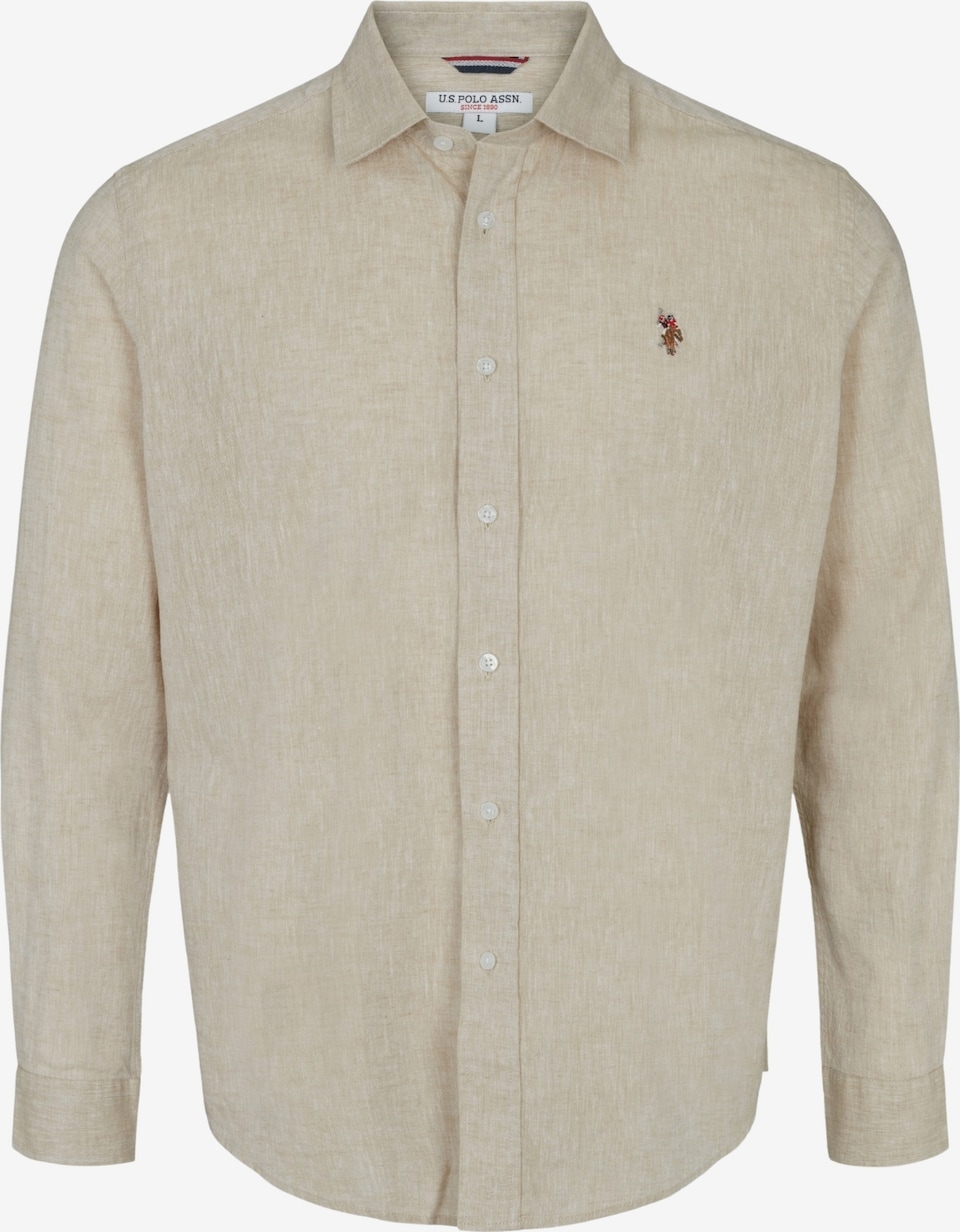 Regular fit Cămașă 'UMBOLT' de la U.S. POLO ASSN. pe bej: față
