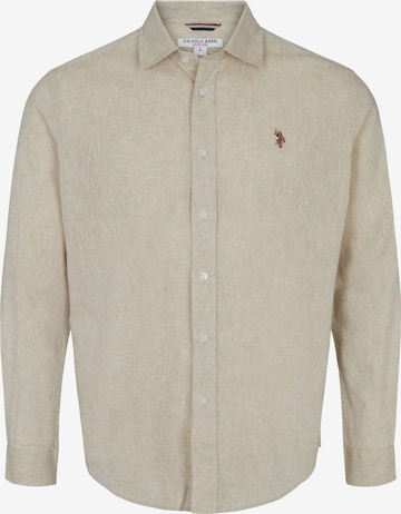 U.S. POLO ASSN. Skjorte 'Bolt' i beige: forside