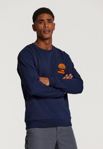 Shiwi Sweatshirt 'Burger' in Blauw: voorkant