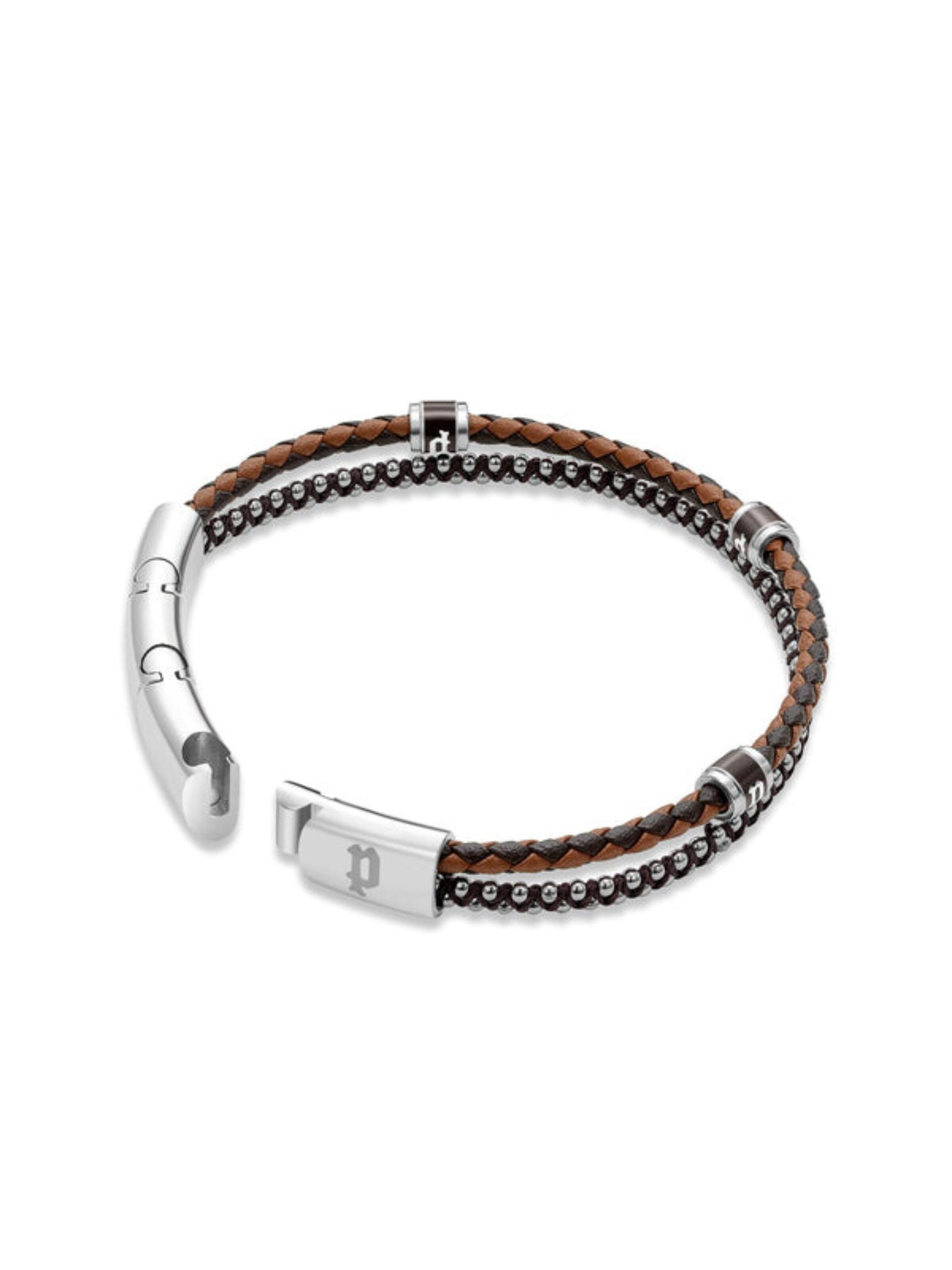 Bracelet 'Twinrow' POLICE en marron