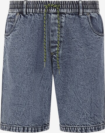 Jan Vanderstorm Loose fit Jeans ' Perolof ' in Blue: front