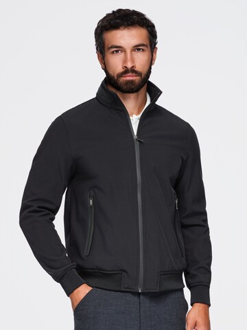 Ombre Between-Season Jacket 'OM-Janp' in Black: front