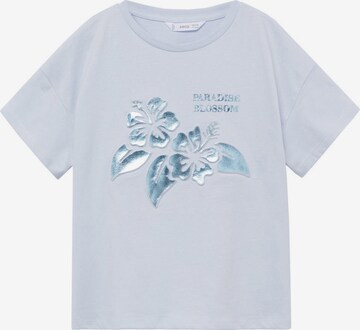 MANGO KIDS Shirt 'BOSS' in Blue: front