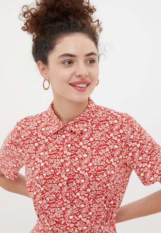 Finn Flare Zomerjurk 'Print' in Rood