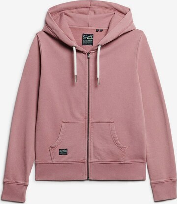 Superdry Sweatjacke in Pink: predná strana