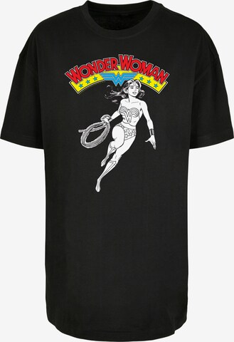 F4NT4STIC Oversized shirt 'DC Comics Wonder Woman Lasso' in Zwart: voorkant
