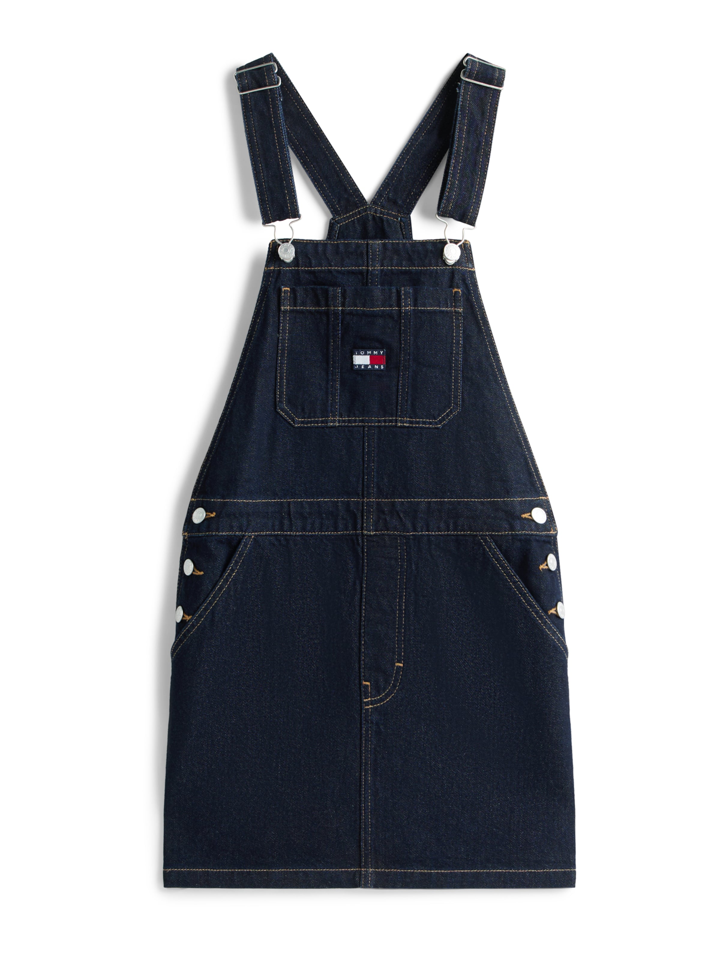 Tommy Jeans Kantáros szoknyák - kék: elől