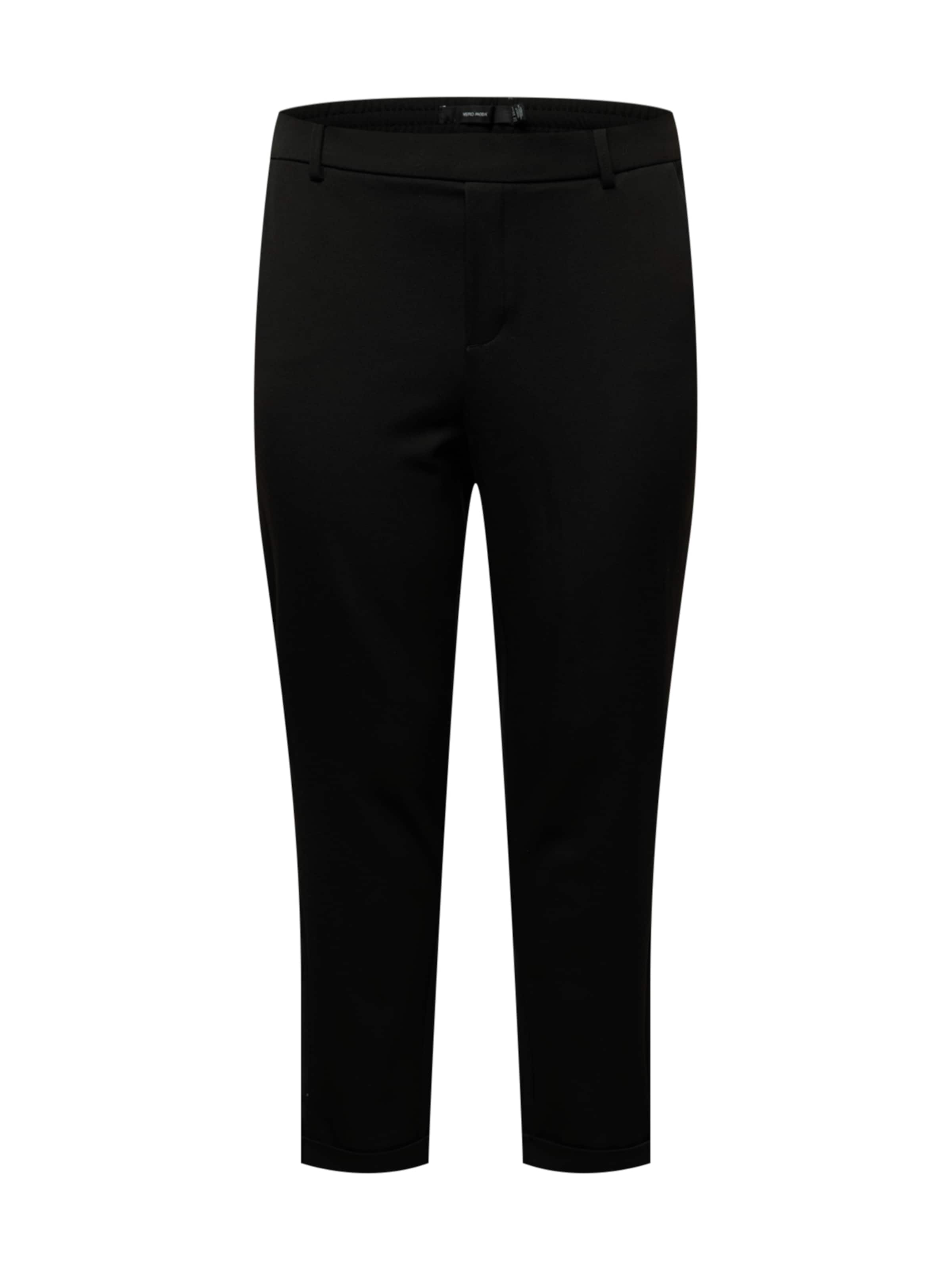 Vero Moda Curve Slimfit Παντελόνι 'Maya' σε μαύρο: μπροστά