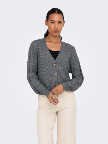 ONLY Strickjacke 'ONLCAROL' in Grau: Vorderseite
