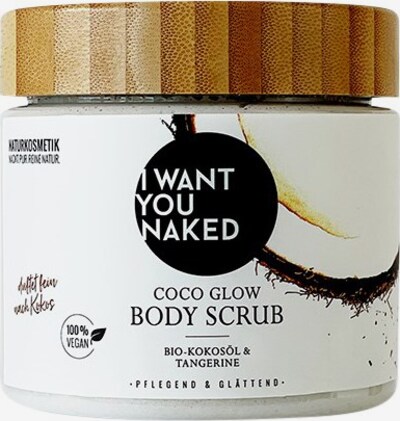 I Want You Naked Body Scrub 'Bio-Kokosöl & Tangerine' in weiß, Produktansicht