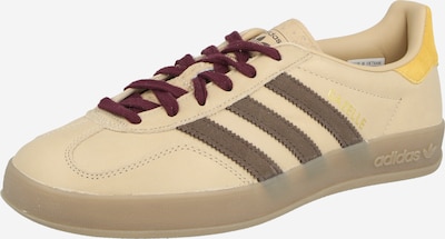 35,5 dydžio Sportbačiai be auliuko 'GAZELLE INDOOR' iš ADIDAS ORIGINALS, spalva – smėlio spalva / šokolado spalva / geltona, Prekių apžvalga