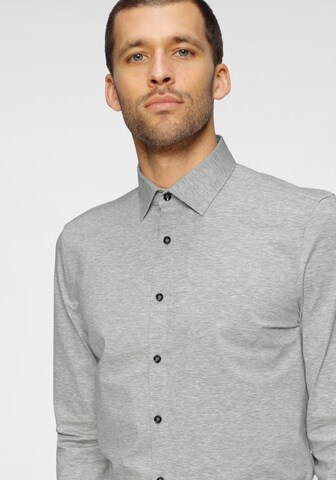 OLYMP Slim fit Button Up Shirt in Grey