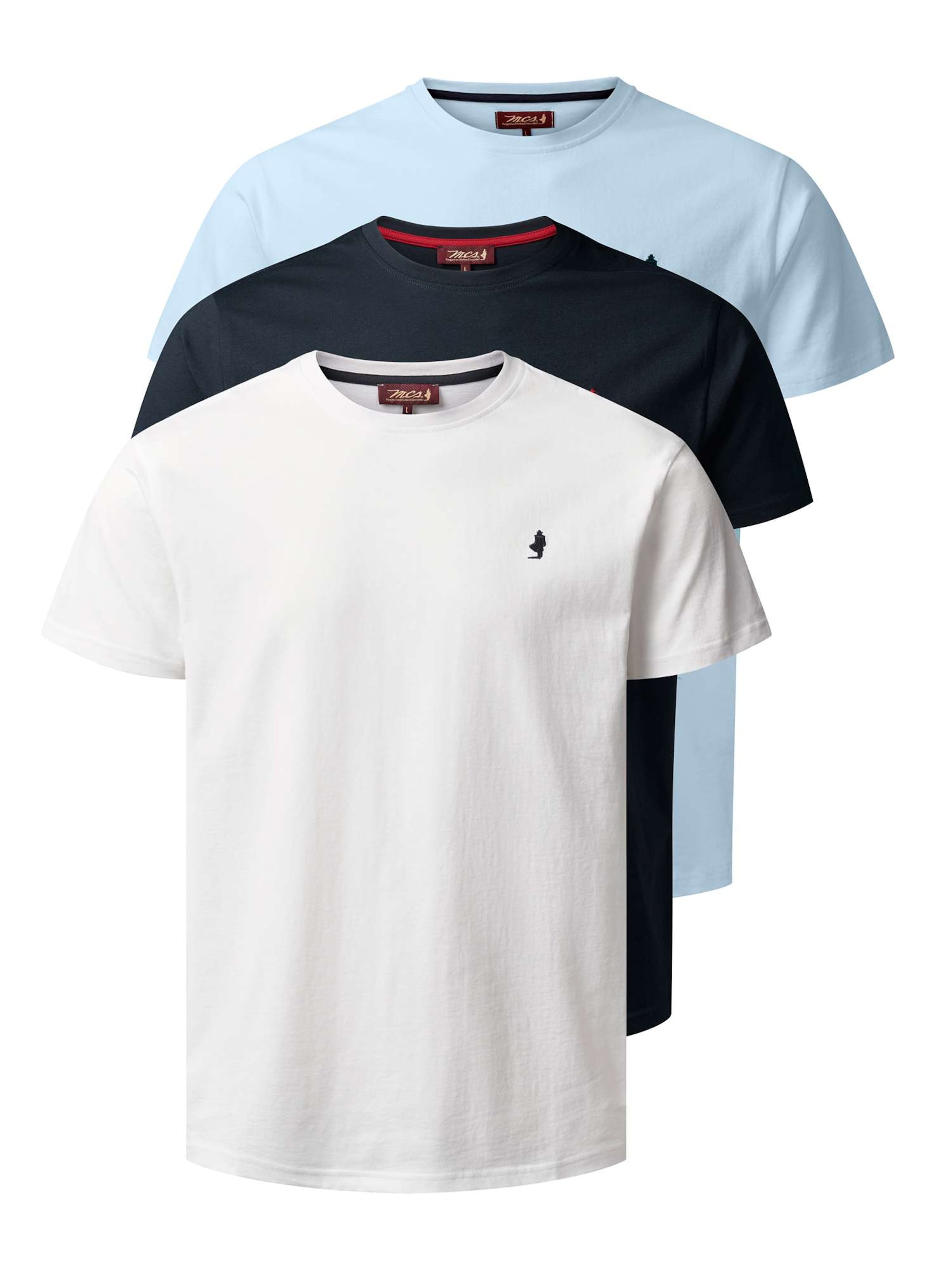 MCS - Ajuste confortable Camiseta tradicional 'MCOhio' en azul: frente