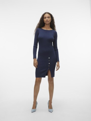 VERO MODA Knitted dress 'ABA' in Blue