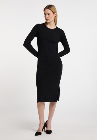 DreiMaster Klassik Πλεκτό φόρεμα 'Wais' σε μαύρο: μπροστά