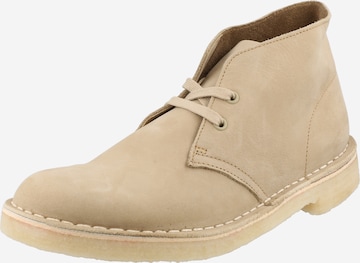 Clarks Originals - Botas chukka em bege: frente