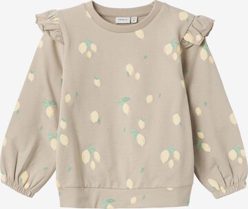 Sweat-shirt NAME IT en beige : devant