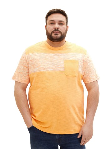 TOM TAILOR Men + T-Shirt in Orange