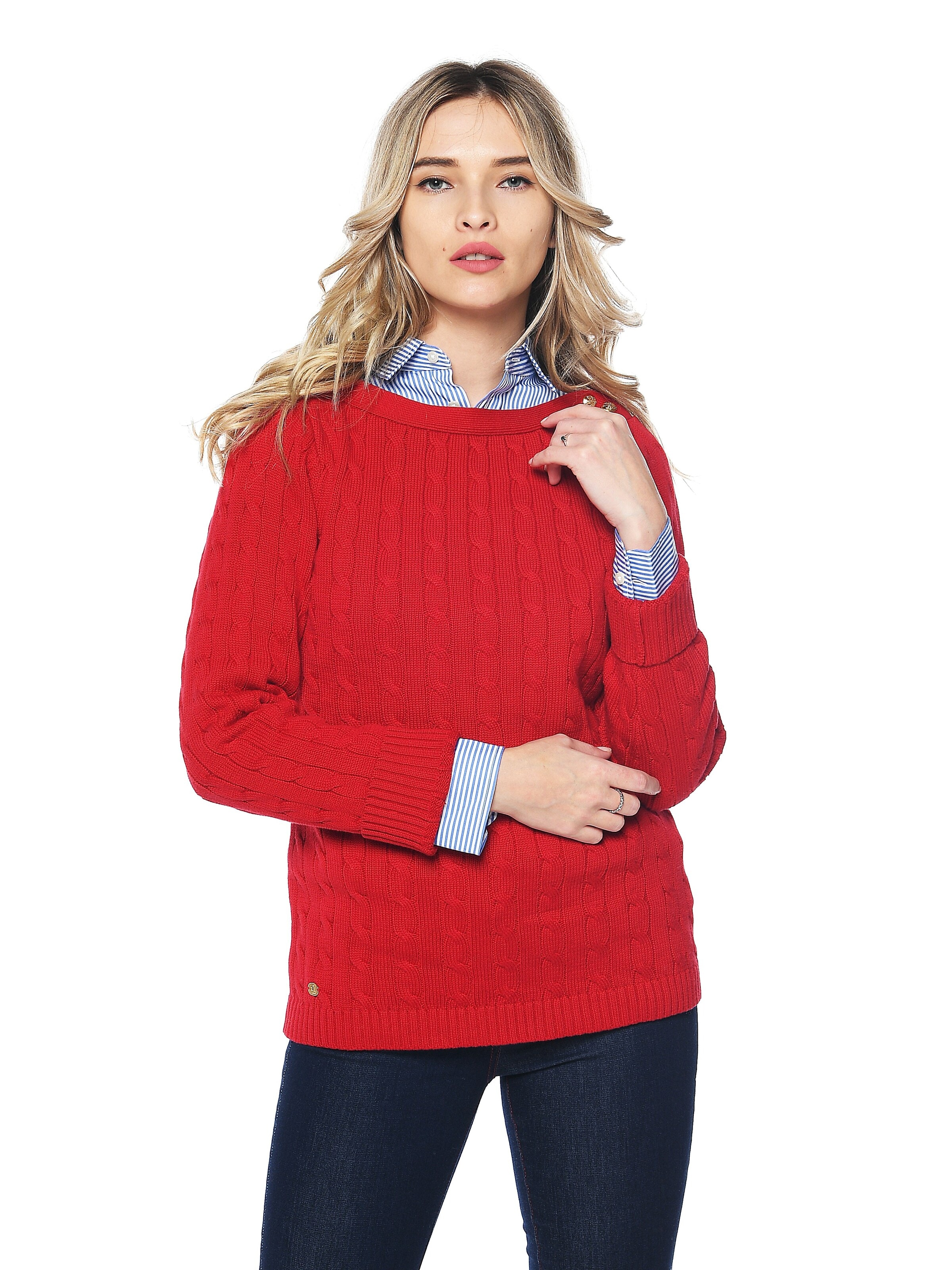 THE DRESSER Pullover in Rot