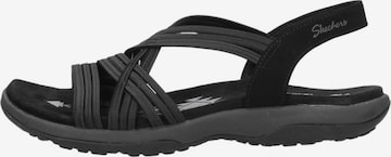SKECHERS Sandaal 'Reggae Slim - Simply Stretch' in Zwart: voorkant
