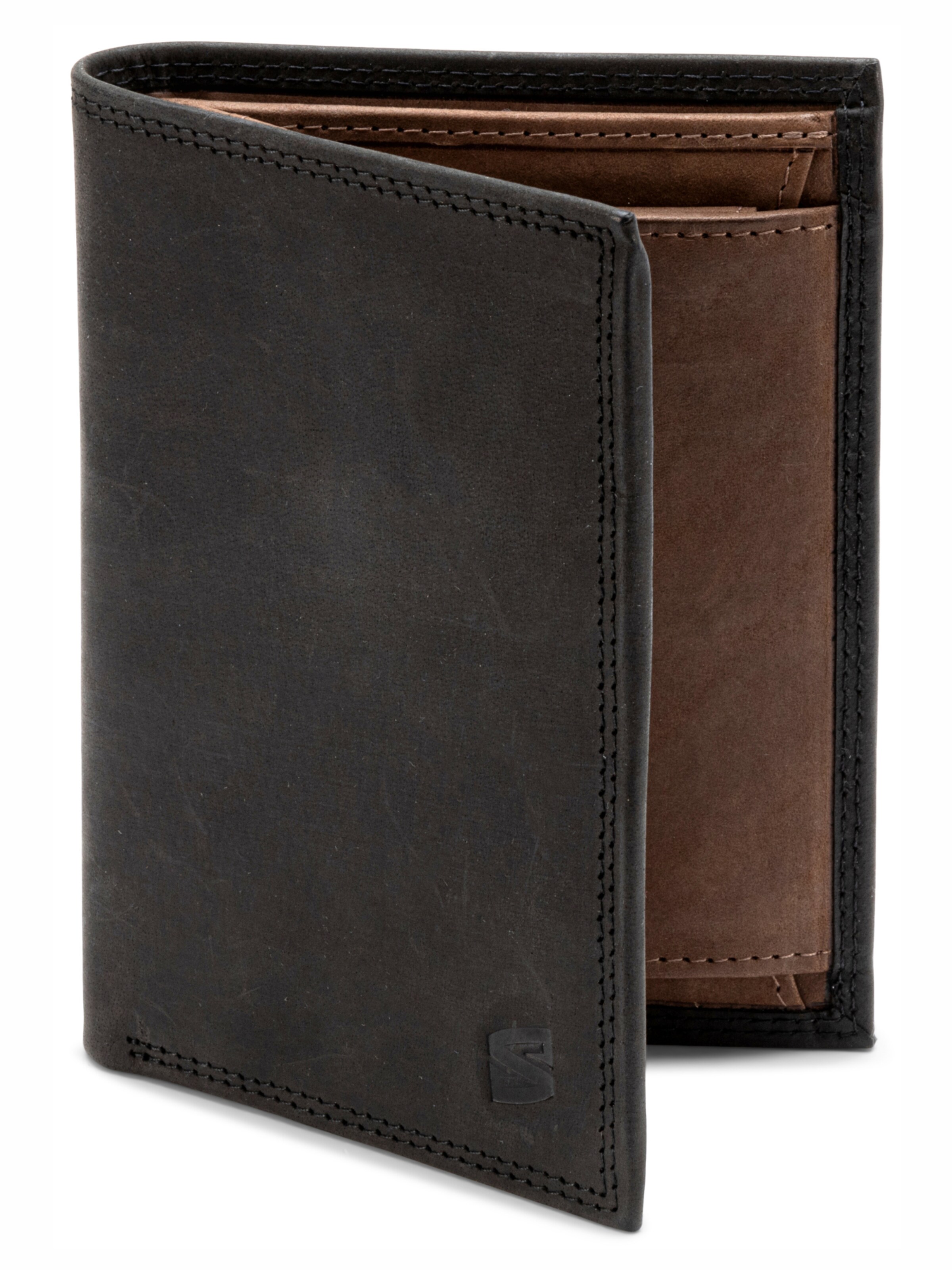 SERASAR Wallet 'Vintage' in Black: front