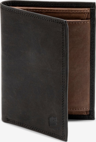 SERASAR Portemonnee 'Vintage' in Zwart: voorkant